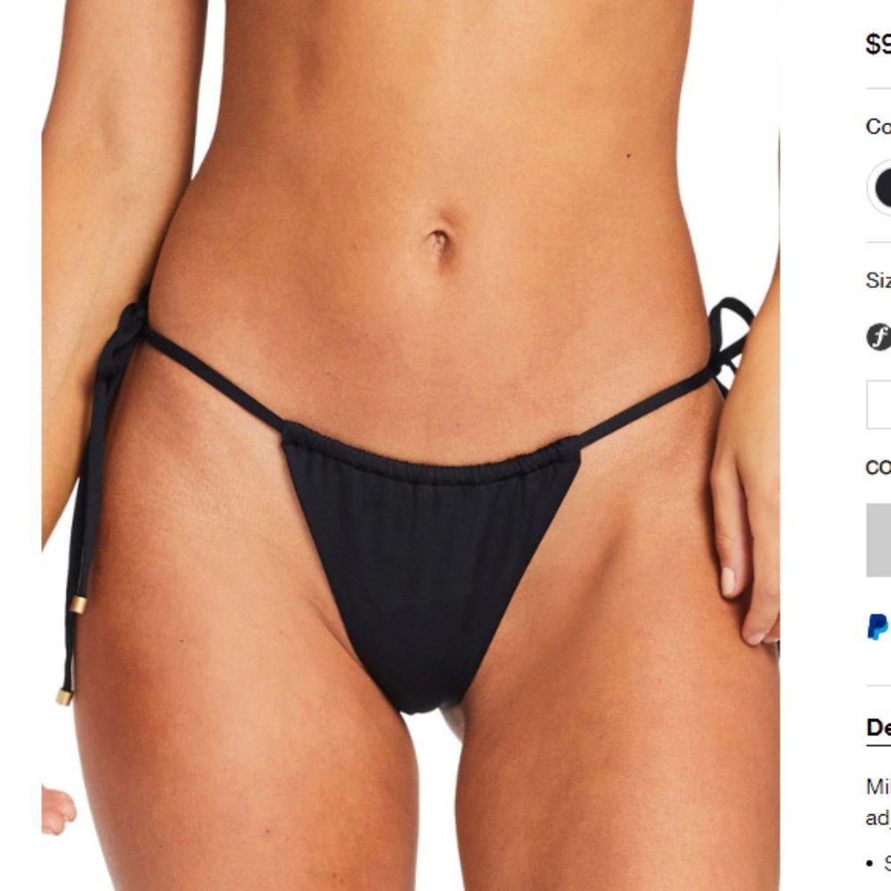 Vitamina a Milana Tie Side Brazilian Bikini Bottom